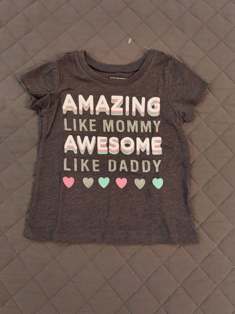 Kids Gray 'Amazing Like Mommy Awesome Like Daddy' Graphic Tee